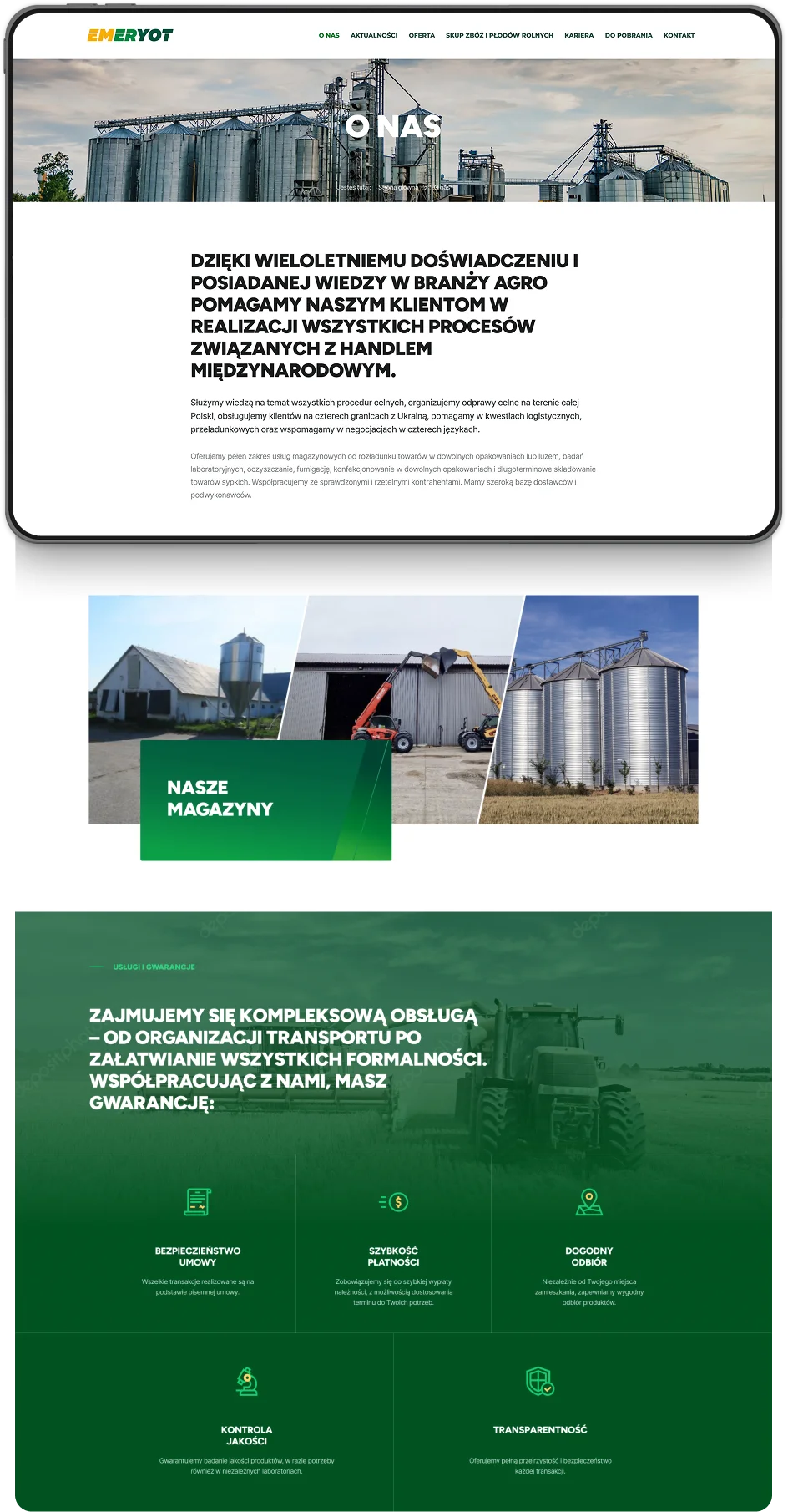 Strona internetowa firmy Meyer Poland koncentruje się na przemyśle lotniczym i energetycznym. Główna grafika przedstawia myśliwiec, Sekcje poniżej prezentują kluczowe obszary działalności, takie jak procesy technologiczne, certyfikaty, kariera oraz dokumenty do pobrania.